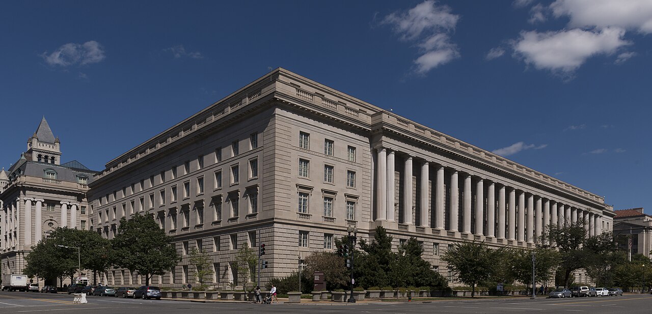 The Internal Revenue Service Building in the Federal Triangle, Washington, D.C.