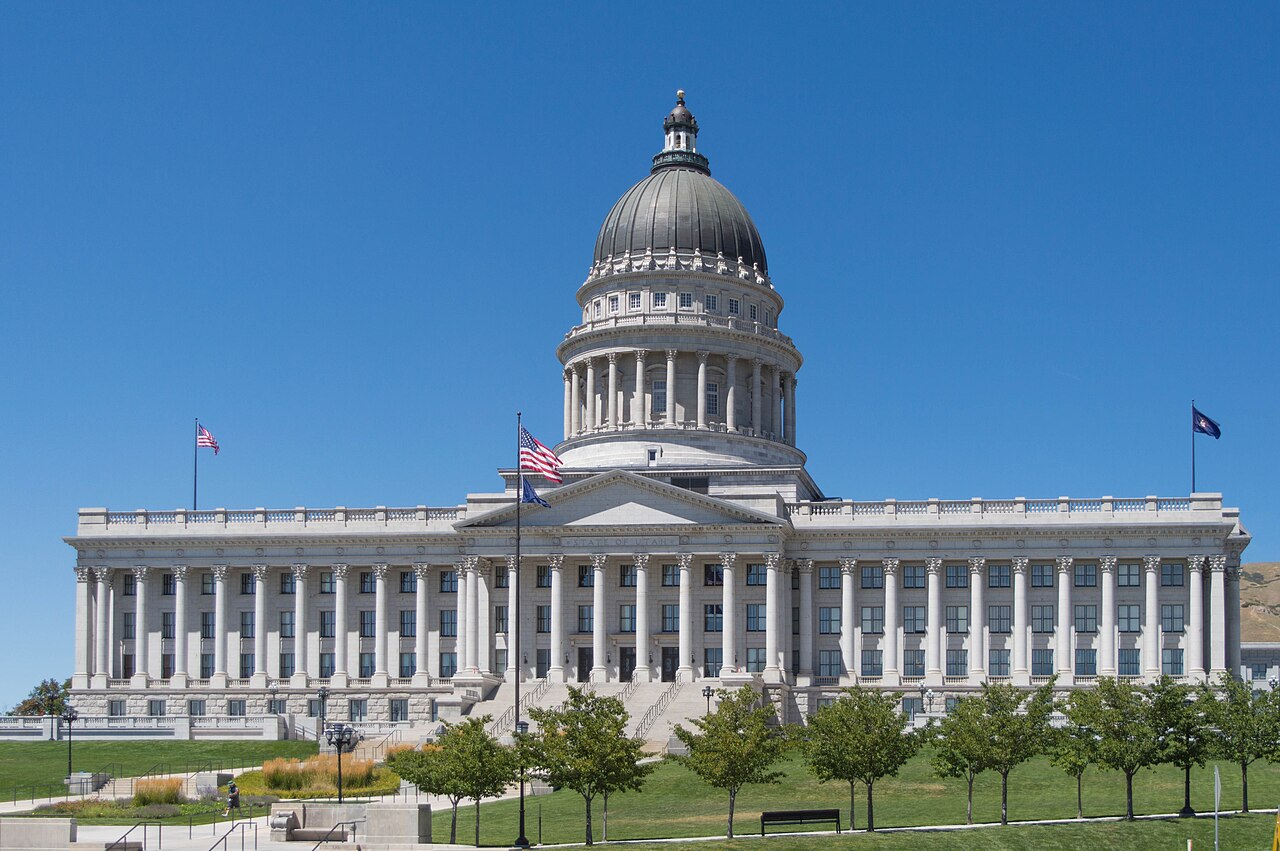 The Utah State Capitol in Salt Lake City, Utah